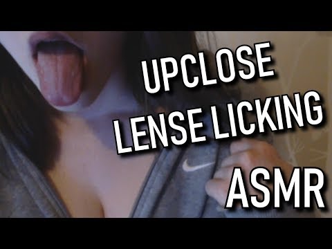 ASMR Lense Licking Visual - Mouth Sound/Kissing