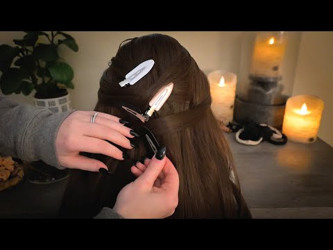 Playing With Your Hair Until You Fall Asleep | ASMR - Minimal Talking
