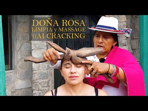 CUENCA ASMR HAIR CRACKING DOÑA ⚕ ROSA - LIMPIA MASSAGE, SPIRITUAL CLEANSING, indian barber
