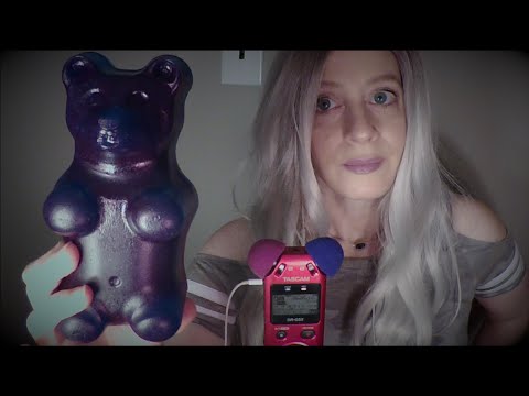 ASMR Eating A Giant Gummy Bear On My Birthday | Whispered Life Update