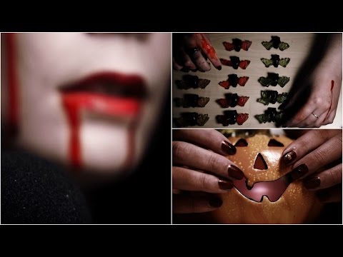 Binaural ASMR. Sksk Sounds, Tapping, Crinkles, Squishing & Ear-to-Ear Whispering (Halloween Special)
