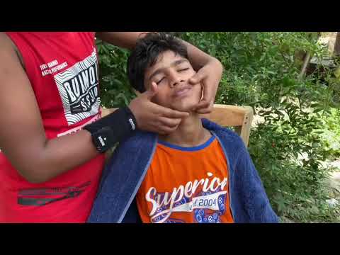 ASMR THERAPY RELAXING HEAD MASSAGE BY YOUNG KIDS BARBER