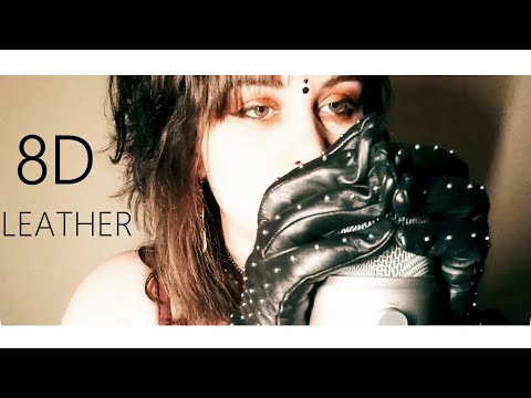 ASMR Leather gloves in 8D🧤🎧