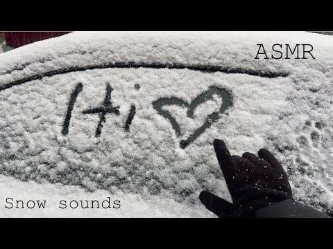 ASMR - Playing in the snow ❄️ | camera tapping & snow sounds!