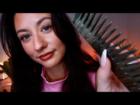 ASMR Relaxing Scalp Treatment, Massage + Hair Play for Sleep ✨ personal attention roleplay