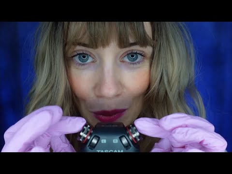 ASMR - Touching Your Face & Ears, Clicky Whispers - Tascam