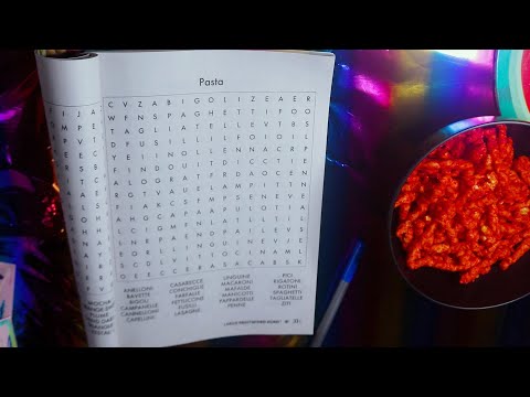 HOT FIERY FRIES | PASTA WORD SEARCH ASMR EATING SOUNDS