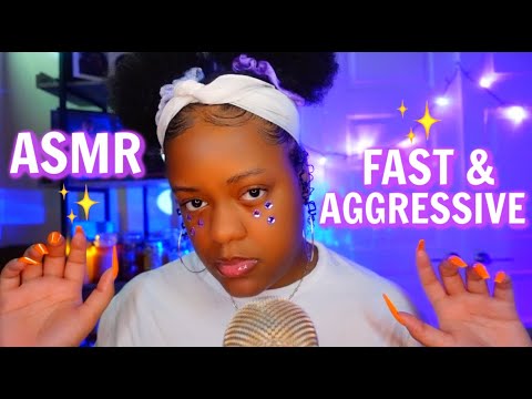 ASMR |⚡CRAZY FAST AND AGGRESSIVE TRIGGERS: PART (?) 💜🤤✨(EXTRA CHAOTIC & FAST 🔥♡)
