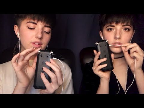 Tingly Tascam Twins ASMR (inaudible, mouth sounds, kisses and more!)