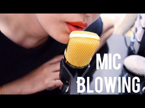 ASMR Mic Blowing | a little bit of brushing and mic scratching