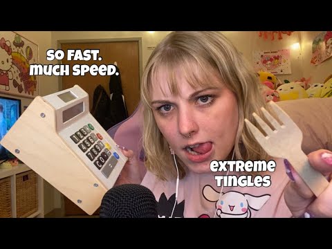 Fast and Aggressive ASMR but it’s Completely and Utterly RANDOM! Chaotic for People w ADHD 💨💅🏻💗