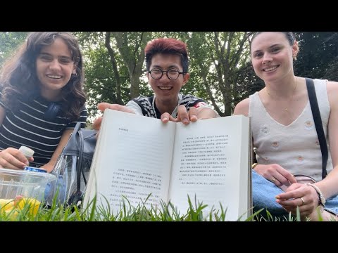 ASMR outside in the park with our friend! 🍃🌷🌈☀️