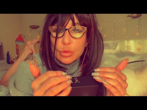 ASMR ear massage | blowing | tapping - with and without latex gloves - no talking