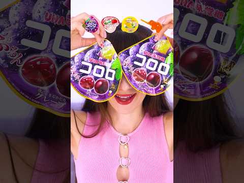 ASMR Emoji Japanese Jelly Gummy Candy Mukbang #shorts