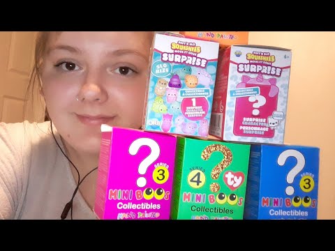 ASMR- Unboxing Mystery Toys (Mini Boos + Squishy Surprises)