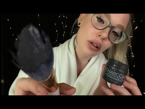 {asmr} YOUR pampering facial treatment before bed 🖤