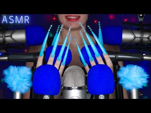 ASMR Mic Scratching - Brain Scratching with 54 DIFFERENT MICS🎤 Covers & Nails 💙 No Talking for Sleep