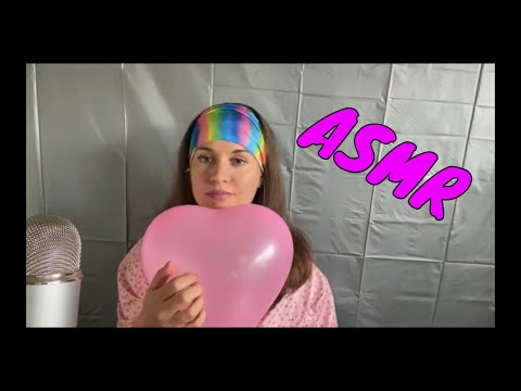 asmr | blowing heart shaped balloon