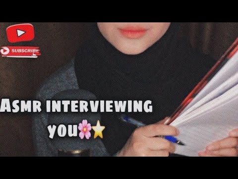 Asmr | Interviewing You 🌸__ سكرتيرة تقابلك من اجل وظيفة ⭐️