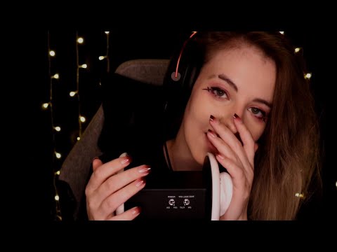 ASMR | 1h slow triggers - ear massage, blowing, tapping, scratching, rain - NEW MIC!!! 3dio