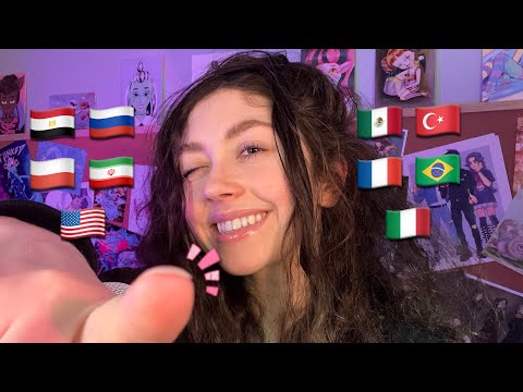 ASMR | Trigger Words in 10 Different Languages! ( spanish, french, turkish, russian, arabic + )