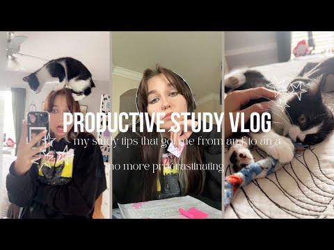 *PRODUCTIVE* uni study vlog | my study method, from F to A, running errands