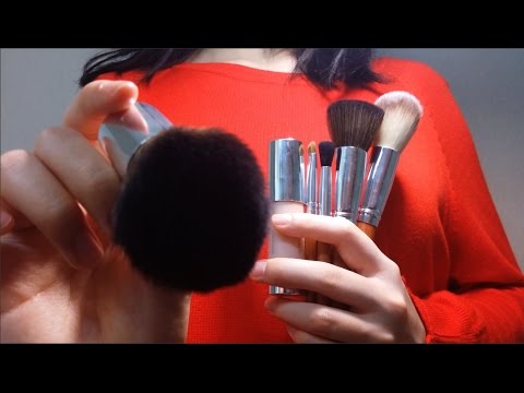 ASMR Makeup Sounds (Brushing your face, No talking)