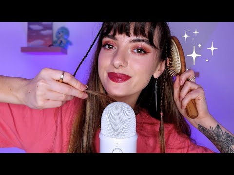 ASMR FR | Mes cheveux vont te relaxer 💇‍♀️ (hair brushing, cheveux sur le micro, huile...) 💤