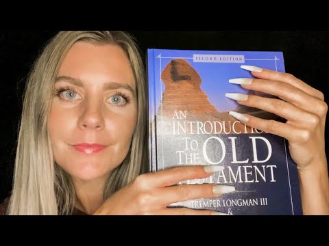 ASMR Long Nail Tapping and Scratching on Books ~ Whispering Genesis 41
