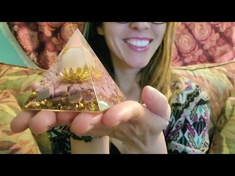 ASMR - helping you relax while showing you my Orgone pyramid, soft whispers💫🔮💖