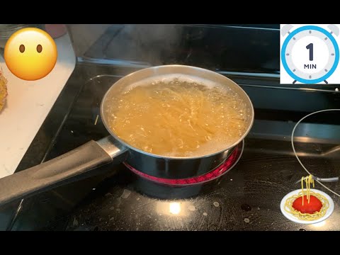 ASMR 1 Minute Cooking Spaghetti (Water Boiling Sounds) [No Talking]