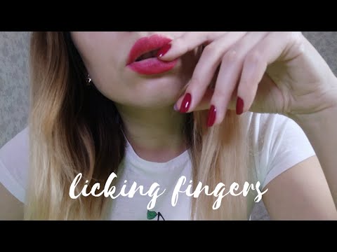 ASMR. licking fingers.🍒