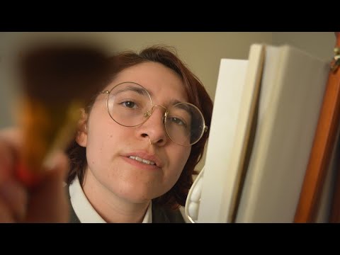 ASMR You Are My Muse 🎨 Nervous Painter Roleplay (brushing, personal attention)