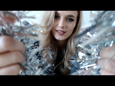 ASMR CHRISTMAS | Tinsel Triggers - Brushing Your Face & Rustling Sounds (Personal Attention) ✨