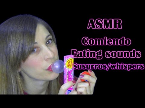 ASMR español | comiendo | eating sounds | susurros | whispers ear to ear