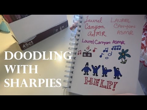 {ASMR} Doodling with Sharpies