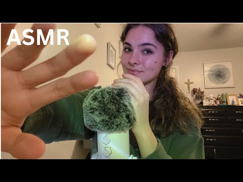 ASMR mouth sounds and hand movements (close whispers) ✨