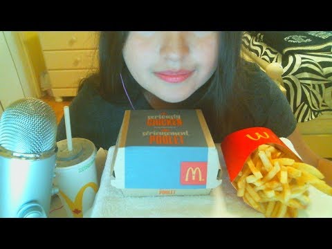 Eating McDonald's Seriously Chicken burger | ASMR eating sounds