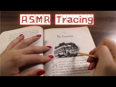 ASMR Book Sounds - Tracing and Unintelligible Whisper