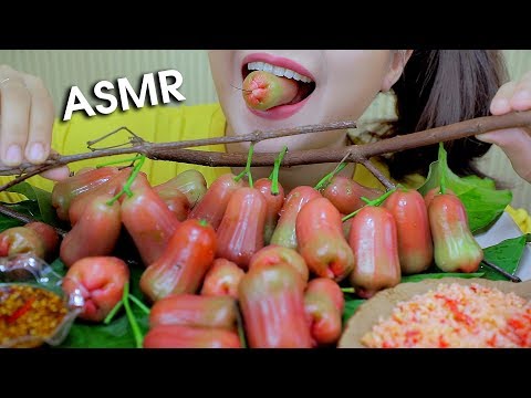 ASMR Mukbang eating Water apples | Crunchy eating sounds +食べる,咀嚼音,먹방 이팅 | LINH-ASMR