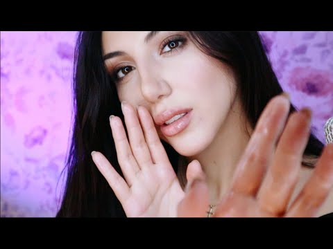 ASMR Up Close Inaudible / Unintelligible Whispers with Personal Attention ✨ Face Massage To Relax