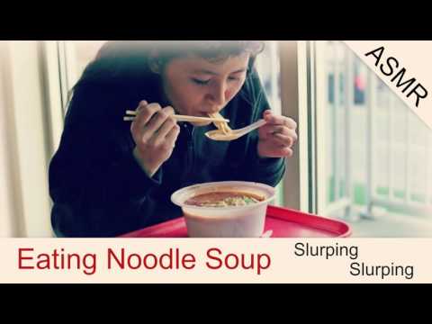 ASMR Eating Soup with Noodles l Slurping & Eating Sounds