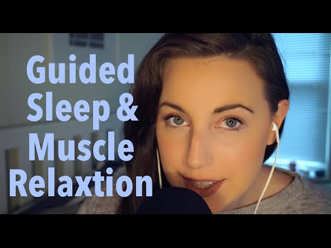ASMR Close Whisper Guided Sleep / Muscle Relaxation (with countdown)