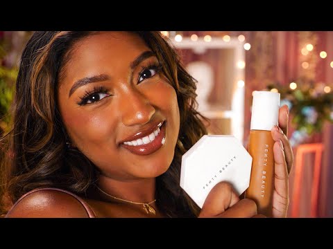 ASMR | Friend Pampers You 💜 Relaxing Makeup + Layered Sounds (with Fenty Beauty)