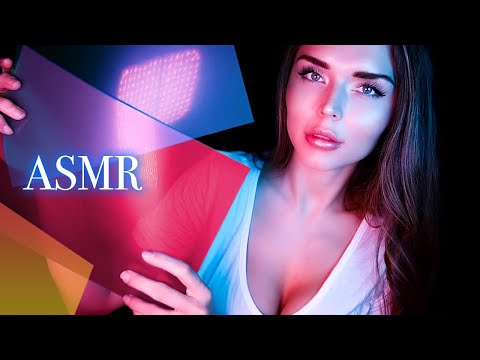 ASMR | Mood Lighting Color Test 🌈(Tingly Visuals + Tapping + Whispers + Gentle 👄 Sounds)