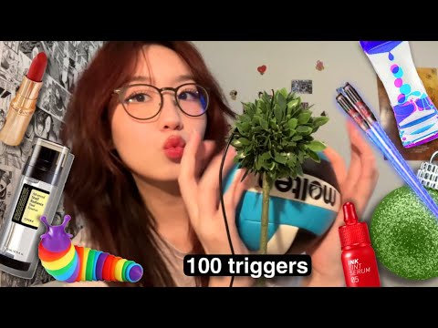 100 TRIGGERS IN 100 SECONDS 😳💯 fast and aggressive asmr (without headphones)