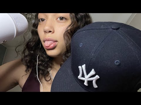 ASMR~ fast and aggressive tapping on hat collection