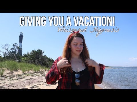 ASMR A Special Vacation For You! Whispered Hypnosis w/ Waves, Birds, Airplane sounds