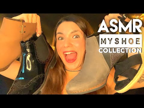 ASMR ❥ My Shoe Collection (Fast Tapping & Scratching)