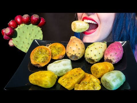 ASMR: Super Crunchy Cactus Fruits | How to Prepare & Enjoy 🌵 ~ Relaxing Eating [No Talking|V]😻